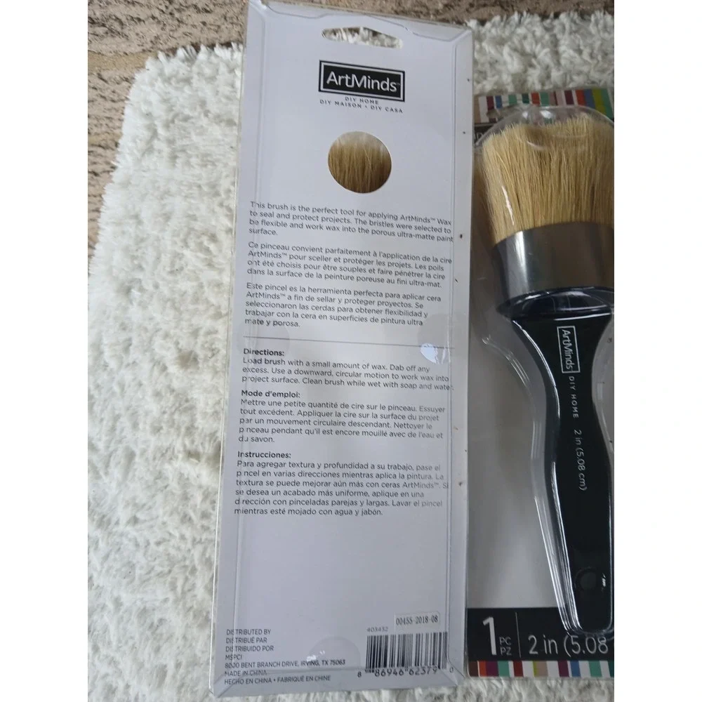 New ArtMinds Large 2in Wax/ Stencil Brushes Lot Of 3